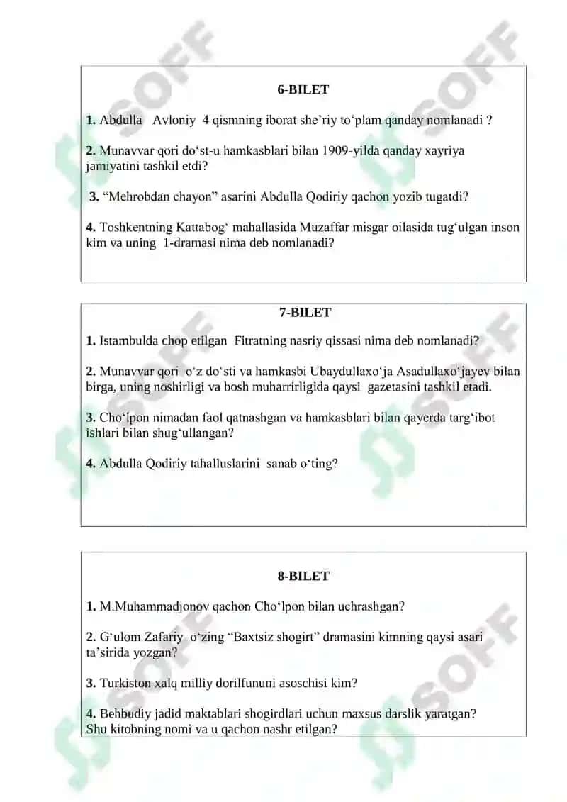 6-7-8-sinflar uchun  jadidlar izidan savollari 3