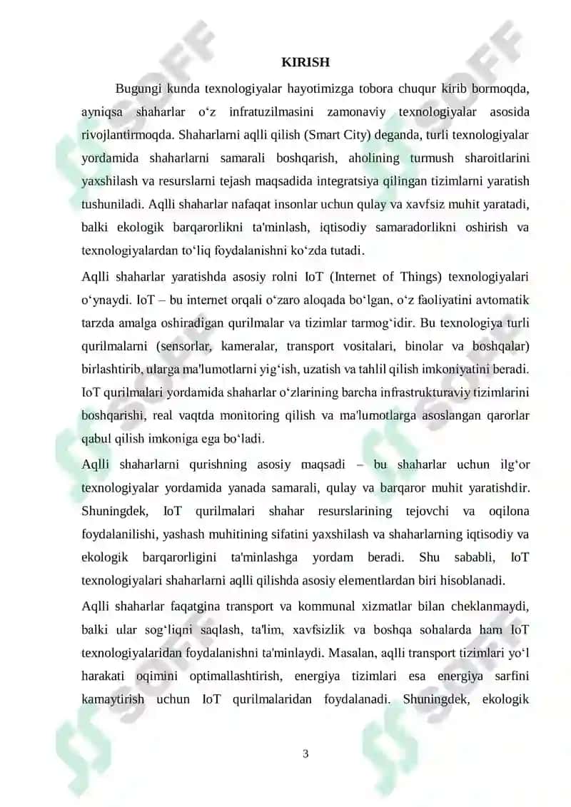 IoT qurilmalari yordamida shaharni aqlli qilish (Smart City) 3