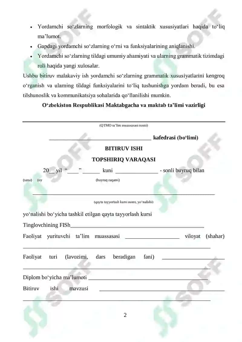 Yordamchi soʻzlarning Grammatik xususiyatlari 3