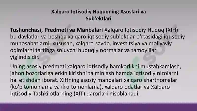 Xalqaro Iqtisodiy Huquq 3