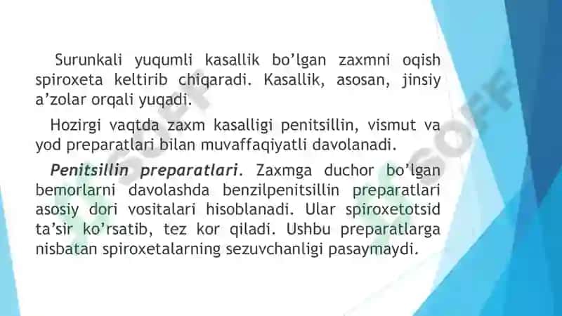 Zaxmga qarshi dori vositalari 3
