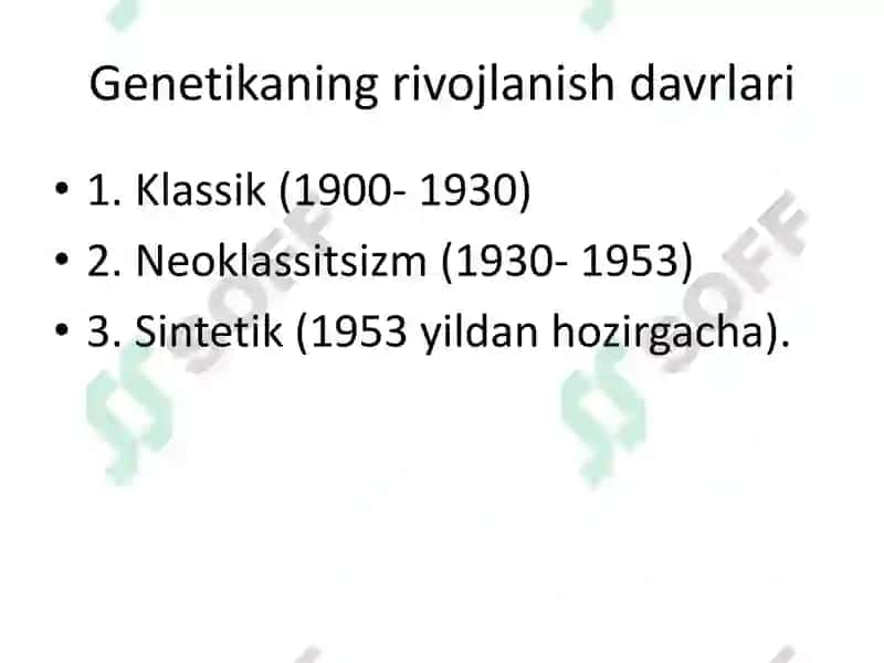Umumiy genetika asoslari 3
