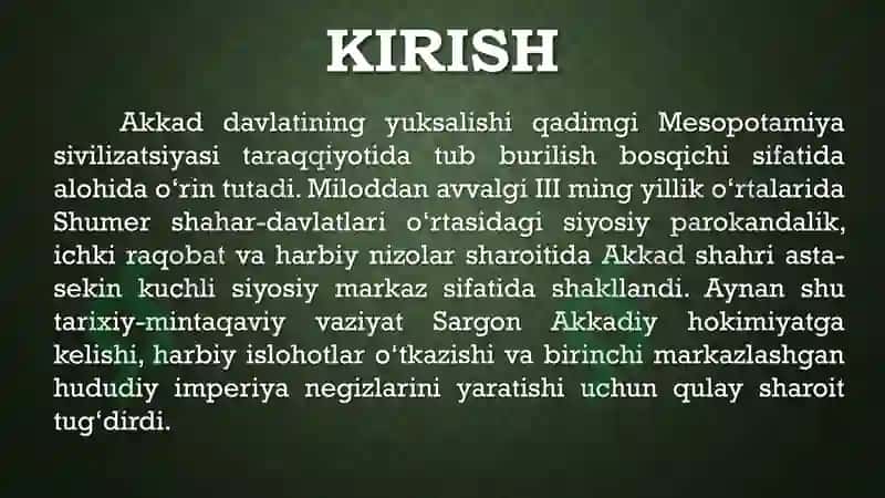 AKKAD DAVLATINING YUKSALISHI 3