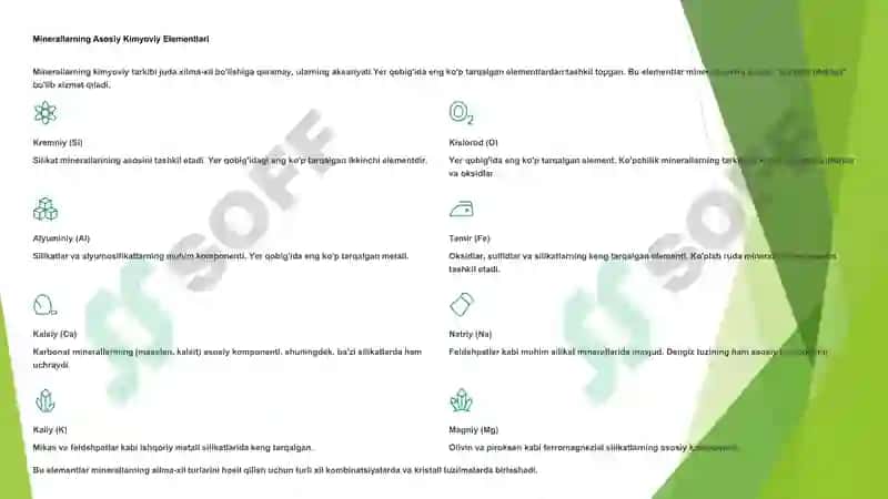 Minerallarning kimyoviy tarkibi 3
