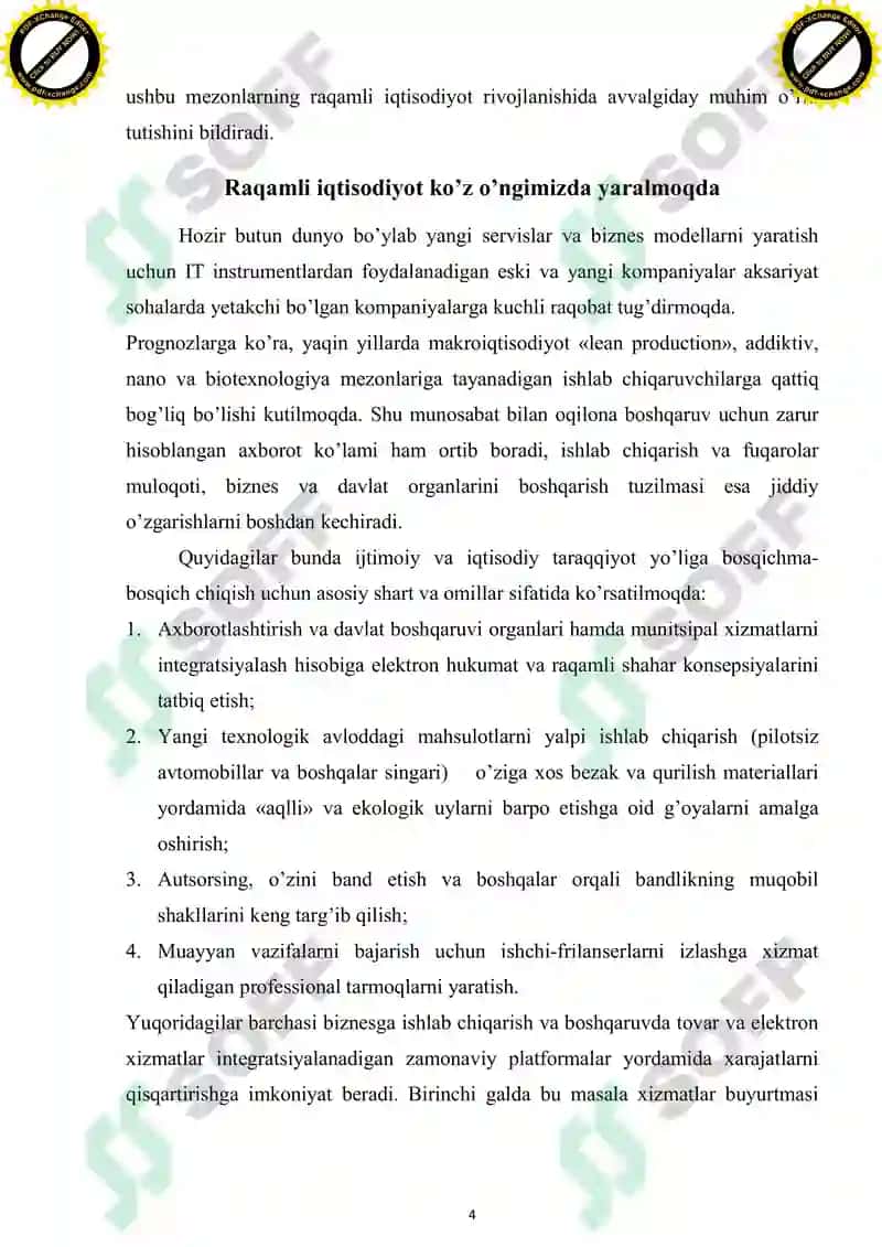 Raqamli iqtisodiyot va iqtisodiy o’sish 3