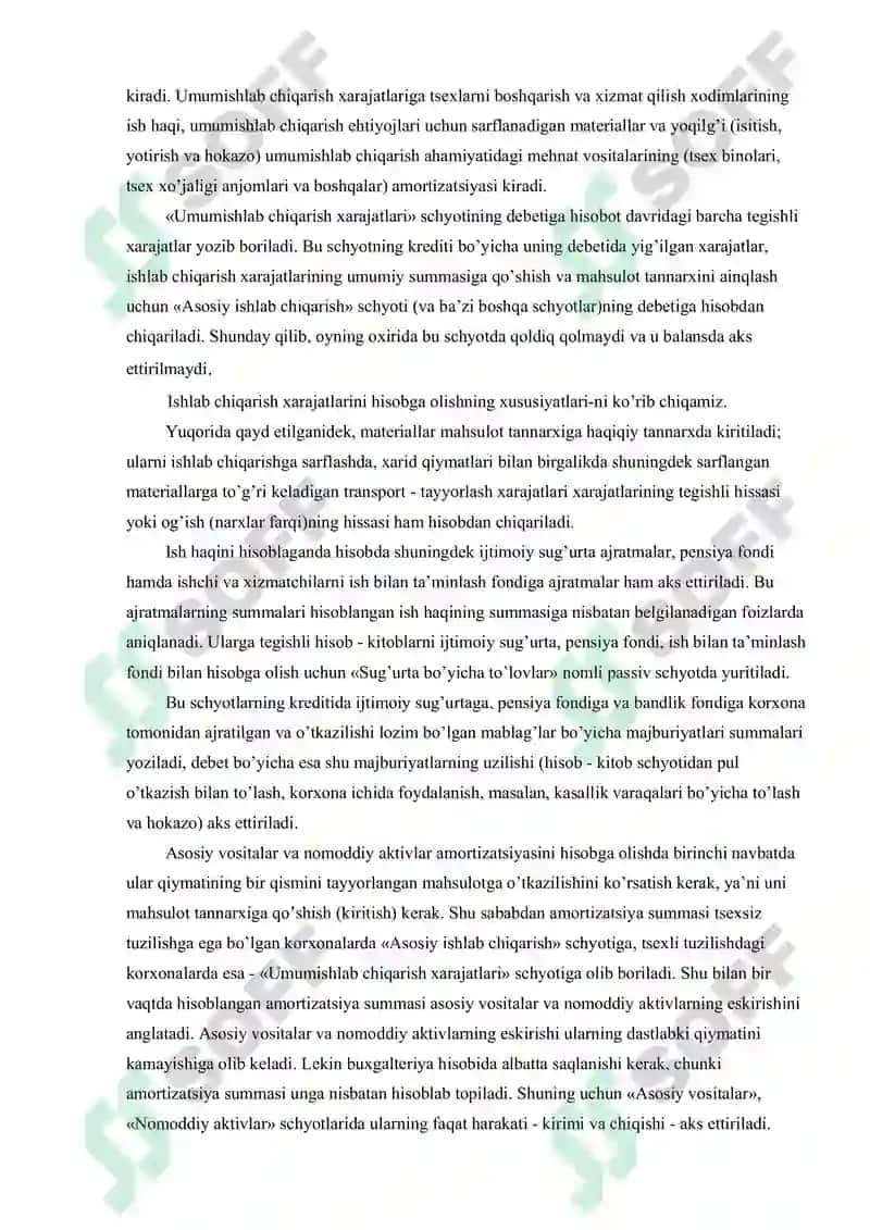 Ishlab chiqarish jarayonining hisobi 3