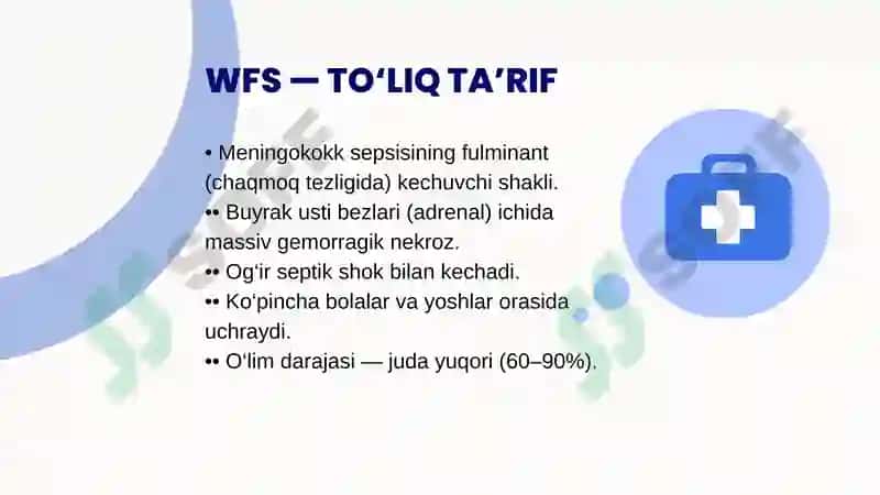 WFS — meningokokk sepsisi 3