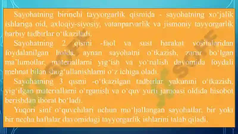Sayohatlar tashkillash va o‘tkazish 3