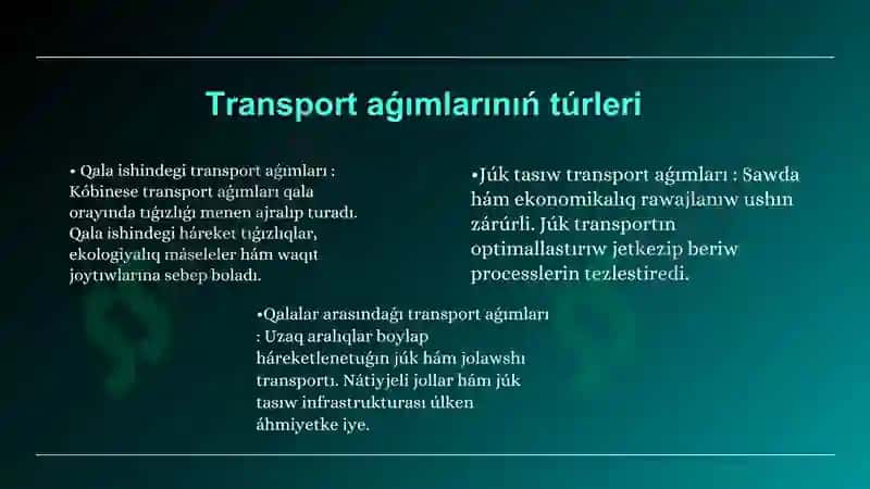TRANSPORT AǴIMLARIN 3