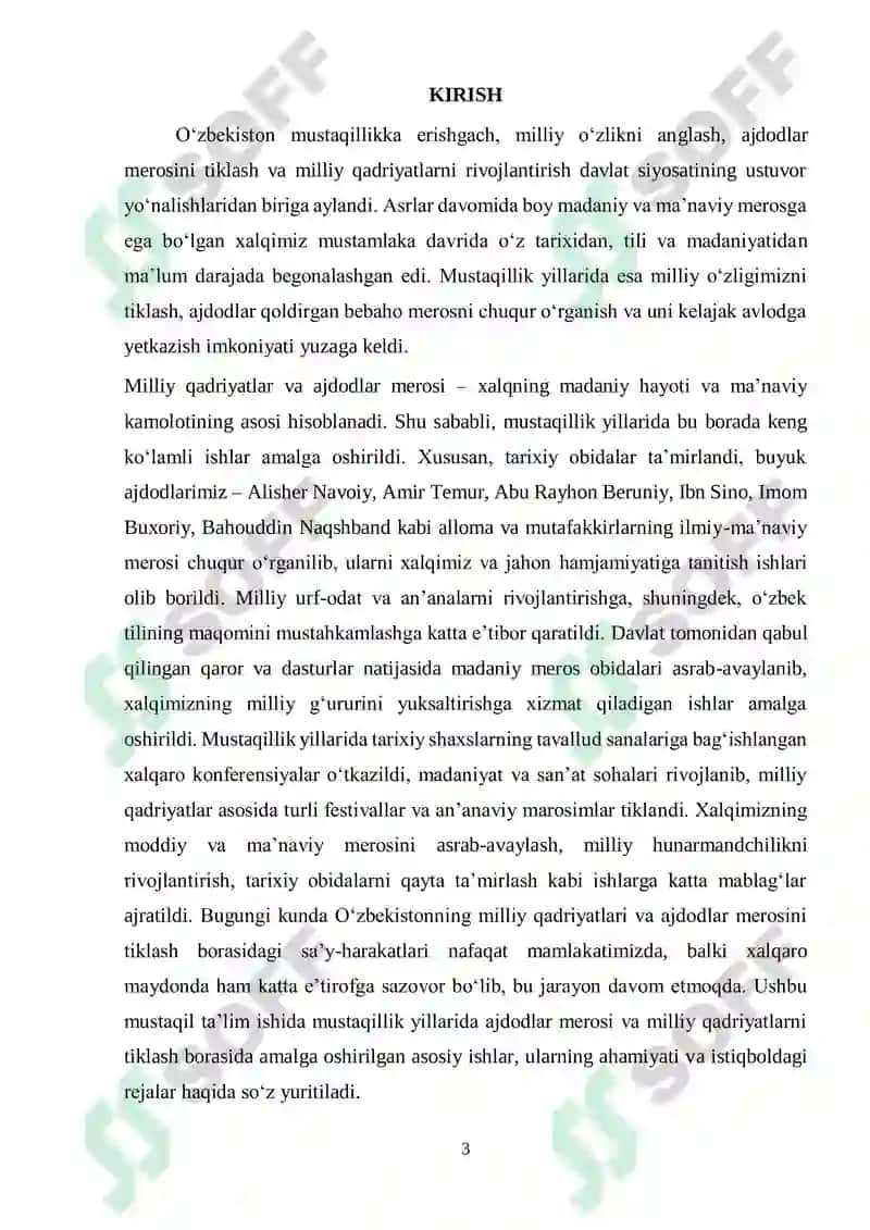 Mustaqil ta'lim ishi 3