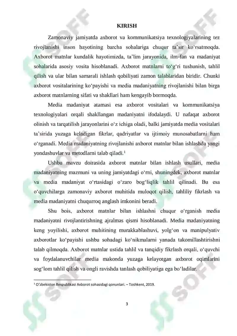 AXBOROT MATNLAR BILAN ISHLASH VA MEDIA MADANIYAT 3
