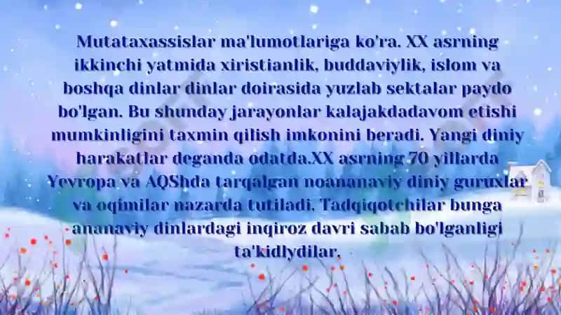 Yangi diniy harakatlar va sektalar 3