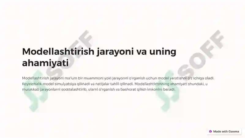 Modellashtirish 3