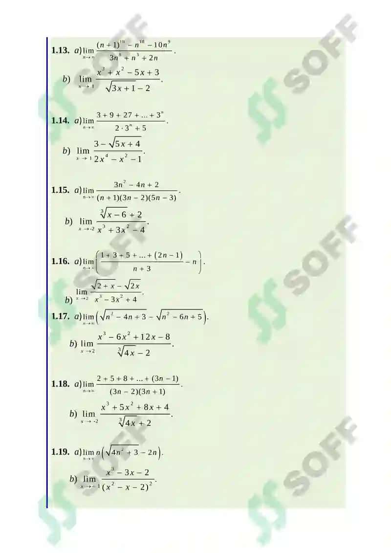 Hisob (Calculus) fanidan Mustaqil ish (Shaxsiy topshiriqlar) savollari 3