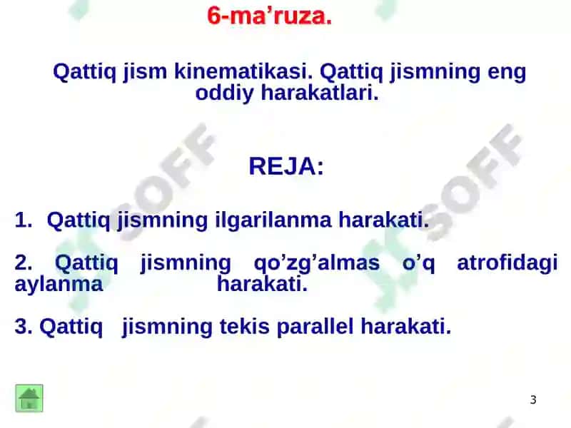 QATTIQ JISM KINEMATIKASI 3