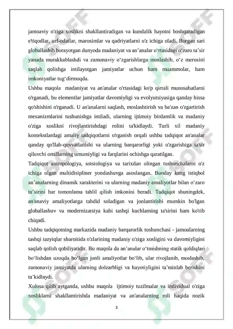 MADANIYAT VA ANʼANALAR 3