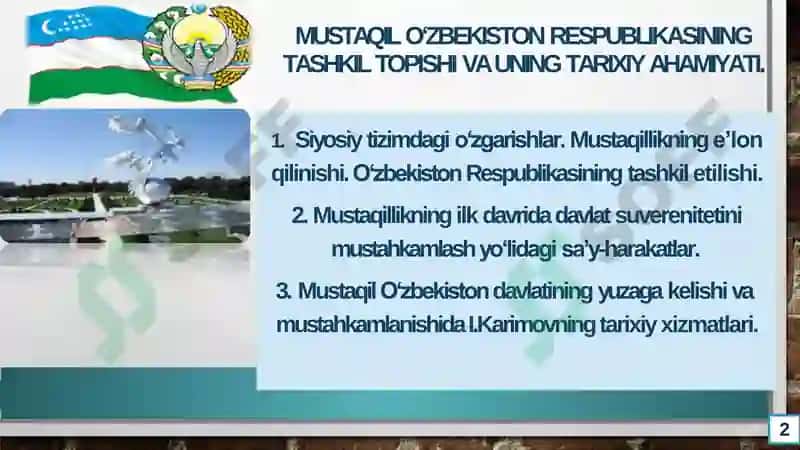 O‘zbekistonning eng yangi tarixi fanidan taqdimoti 3