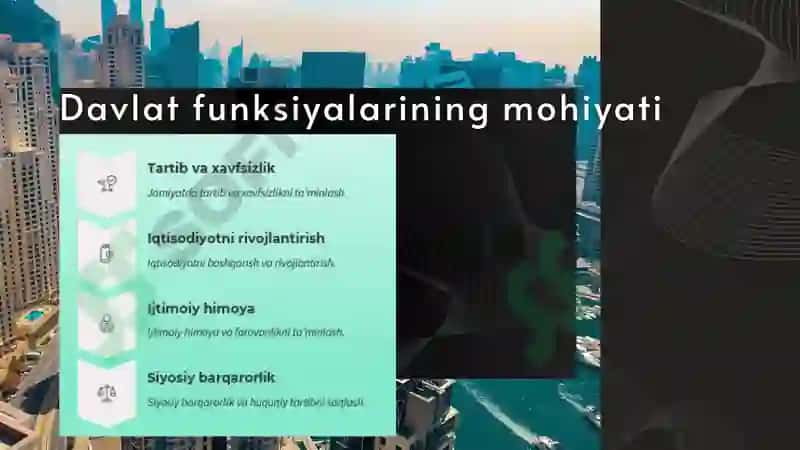 Davlatning Funksiyalari 3