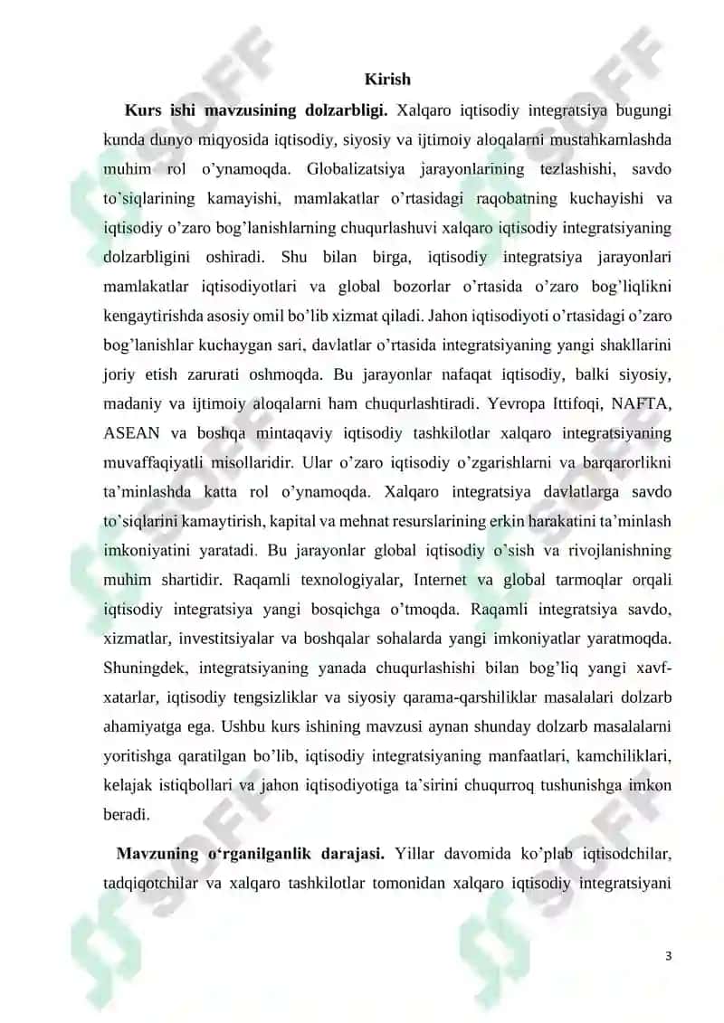 XALQARO IQTISODIY INTEGRATSIYANING MAZMUNI VA SHAKLLARI 3