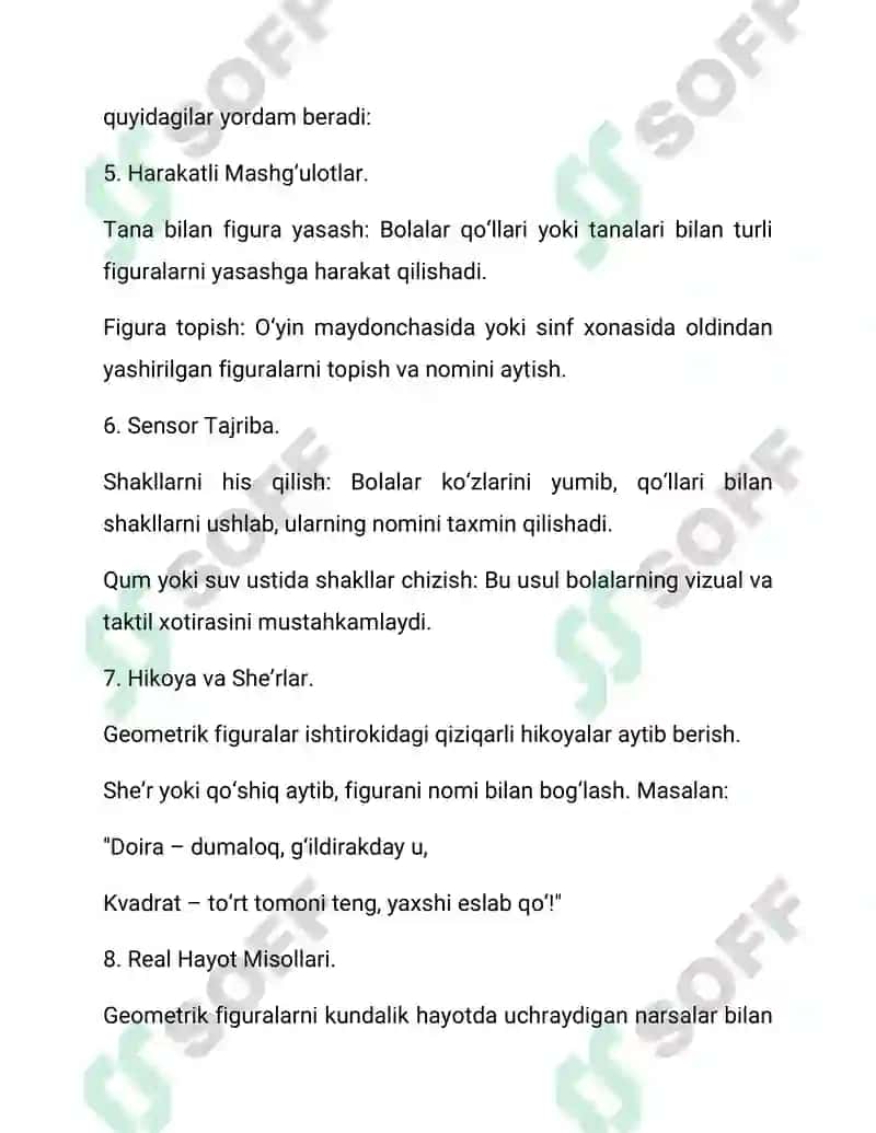 Geometrik Figuralar mashg'uloti 3