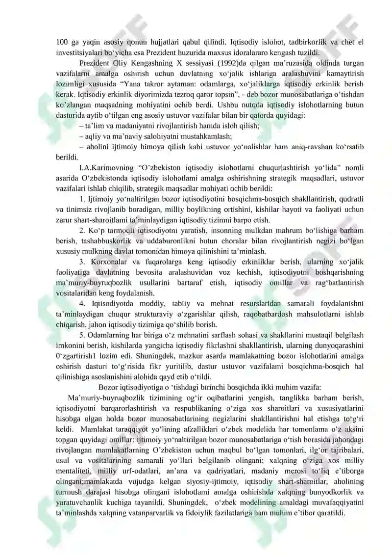 O‘zbekiston Respublikasida bozor munosabatlarining shakllanishi 3
