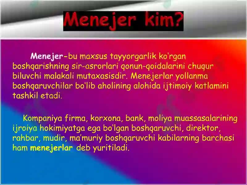 Zamonaviy menejer 3