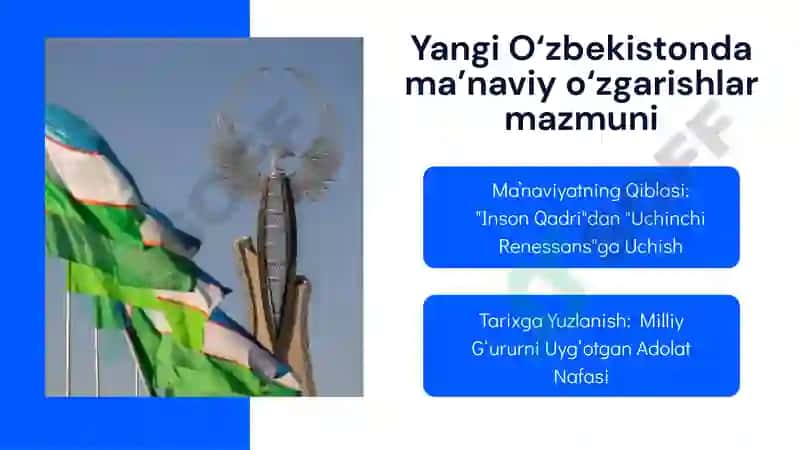 Yangi O'zbekistonda amalga oshirilayotgan ma'naviy o'zgarishlar 3