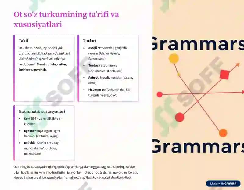 Ot so'z turkumini o’rganish 3