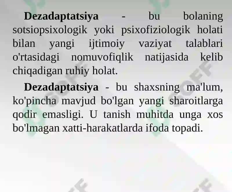 Dezadaptatsiya haqida tushuncha 3