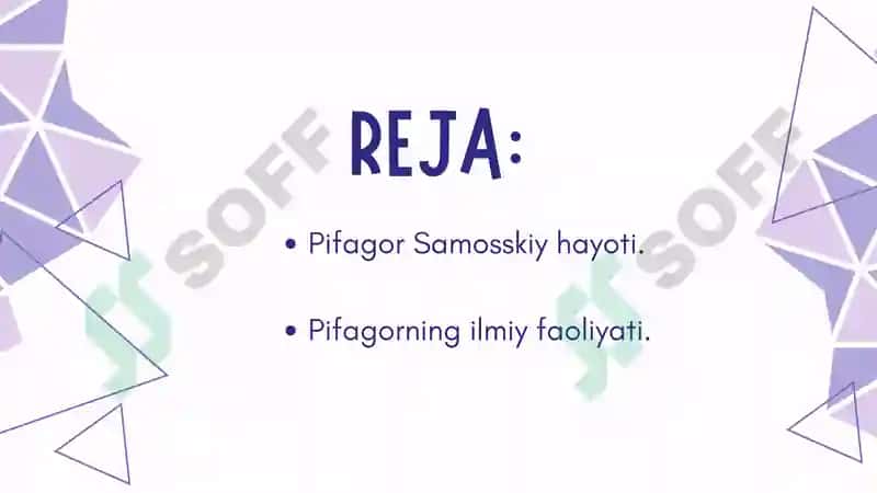 Pifagor hayoti va ilmiy faoliyati. 3