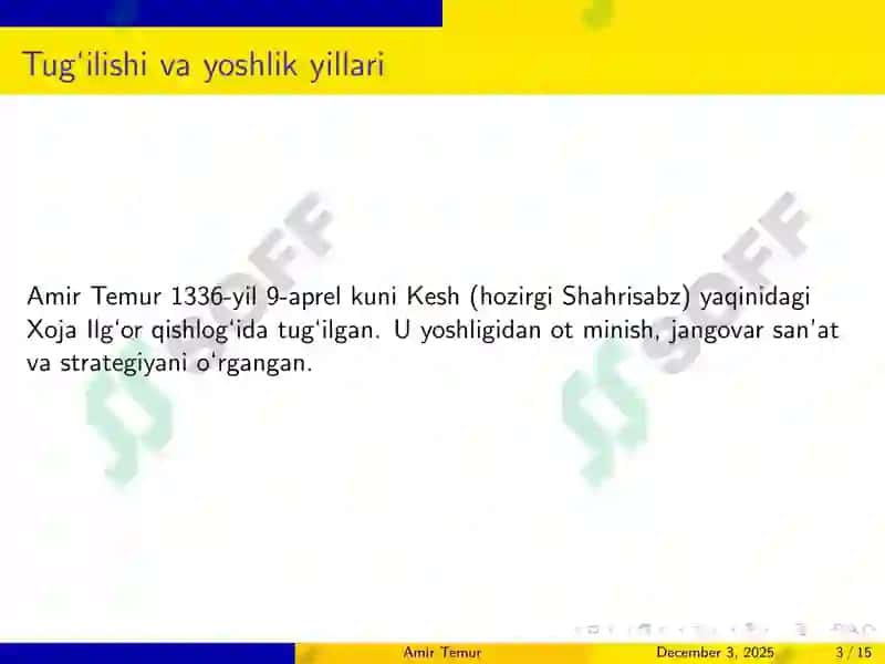 Buyuk Sohibqiron Amir Temur hayoti va faoliyati 3