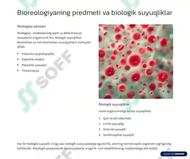 Biomexanika,bioreologiya va gemodinamika asoslari 3