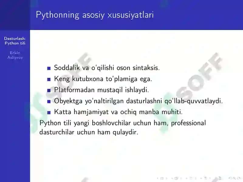 Dasturlash python 3