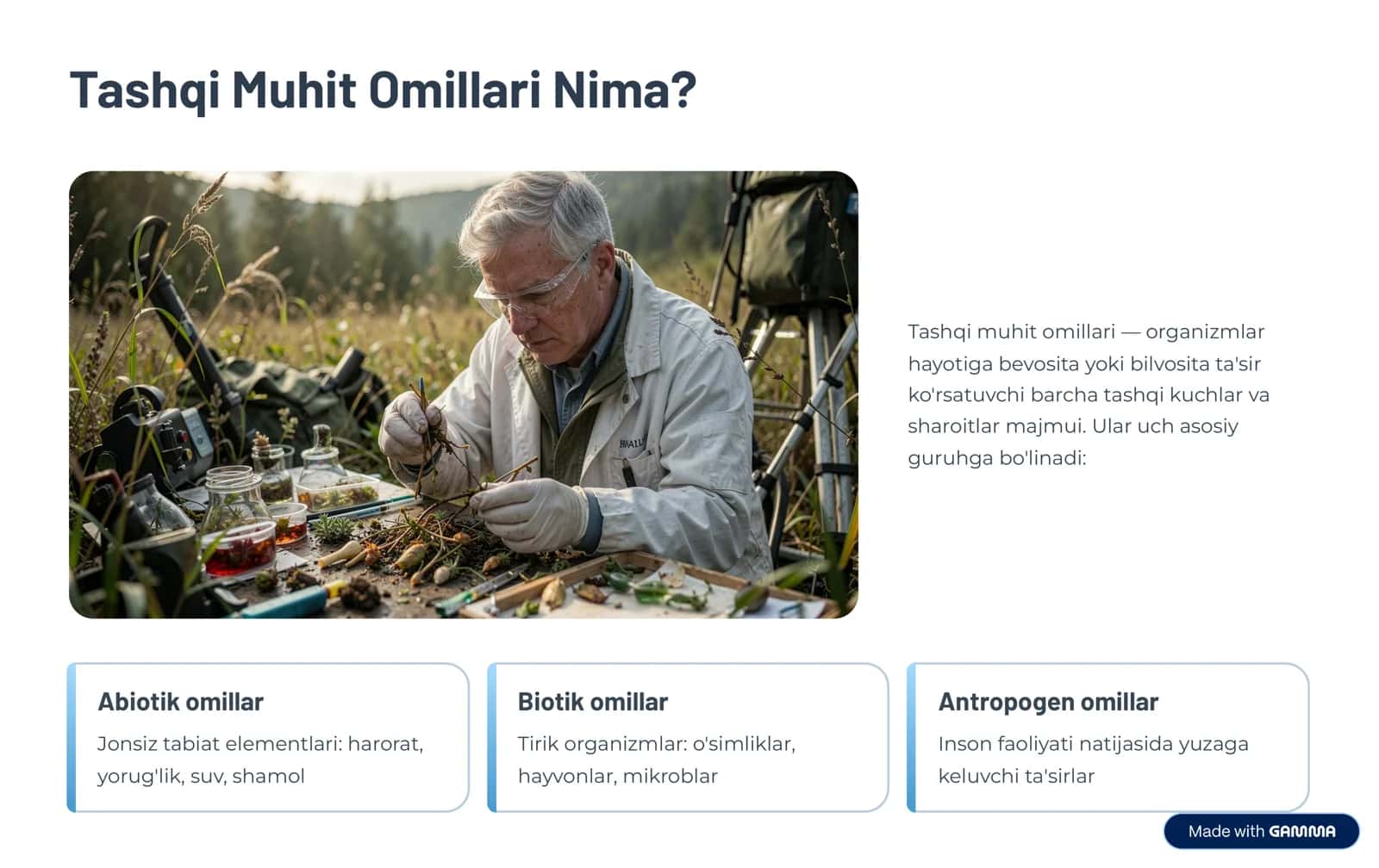 Muhit va Ekologik Omillar 3