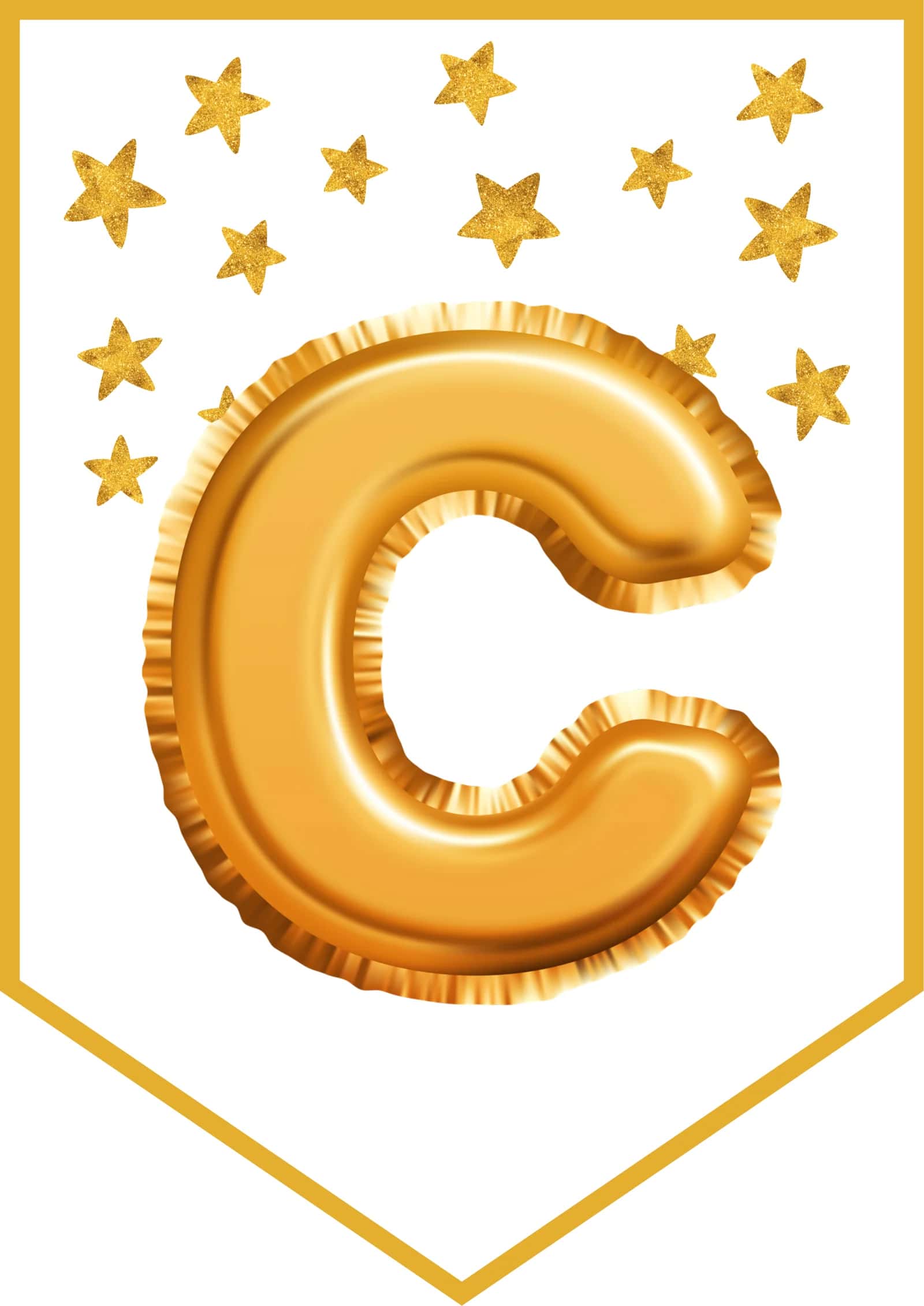 Alfabit Harflar Tilla Gold Balloons Letter  Alphabet gold 3
