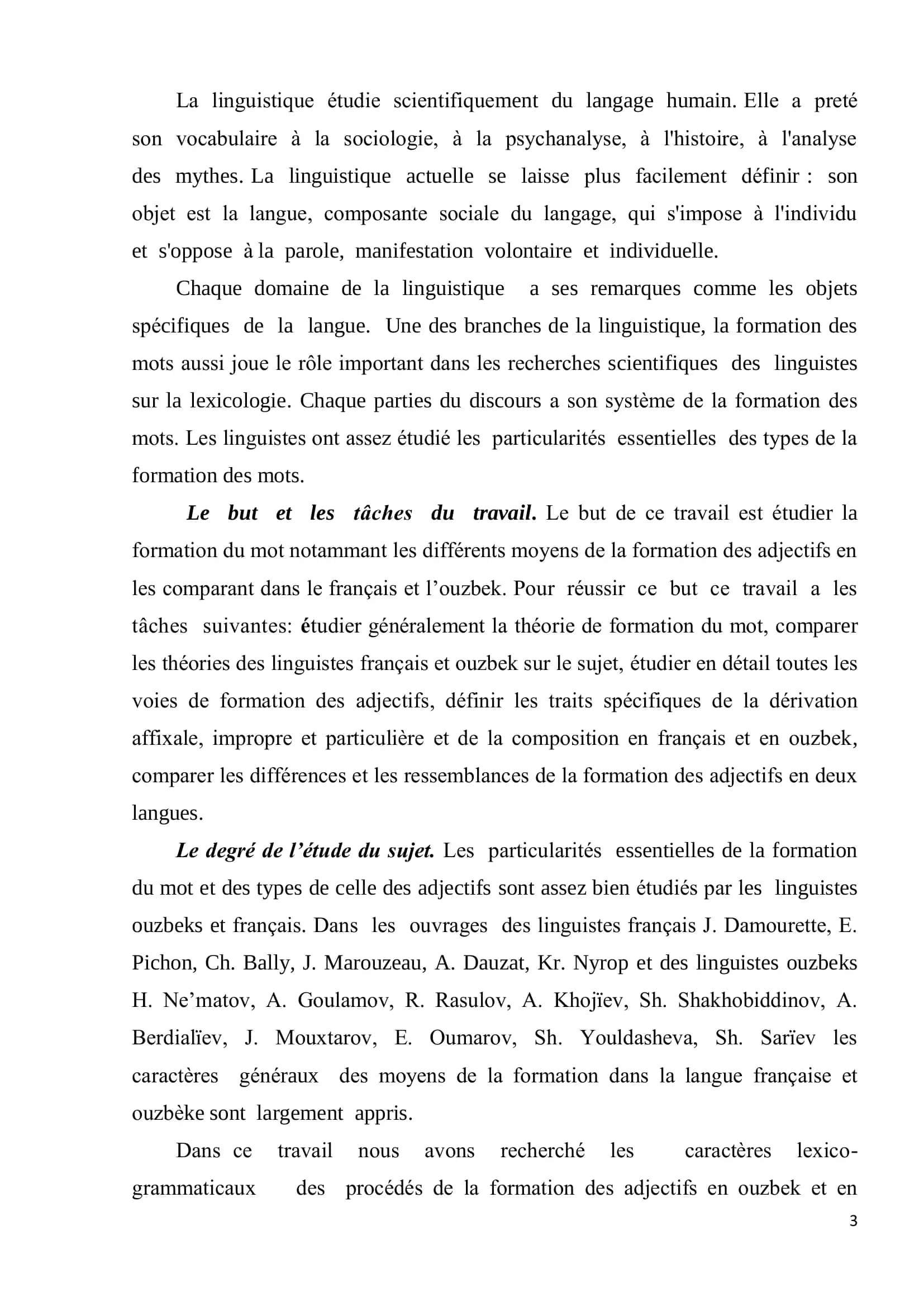 ETUDE COMPAREE DE LA FORMATION 3