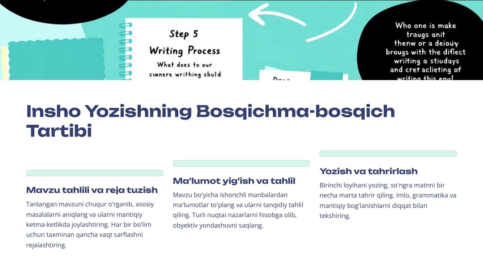 Insho, Referat va Kurs Ishini Yozish Tartibi 3