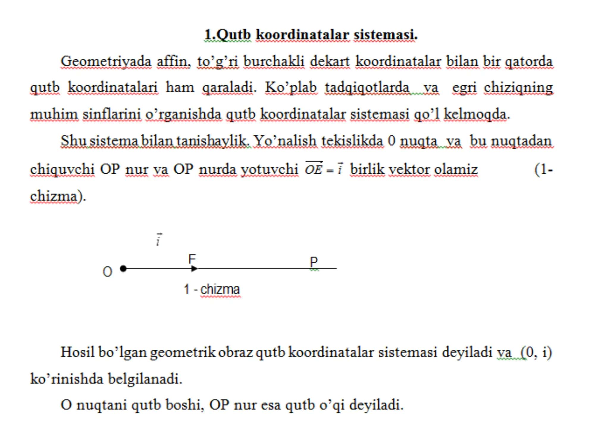 Qutb koordinatalar sistemasi 3