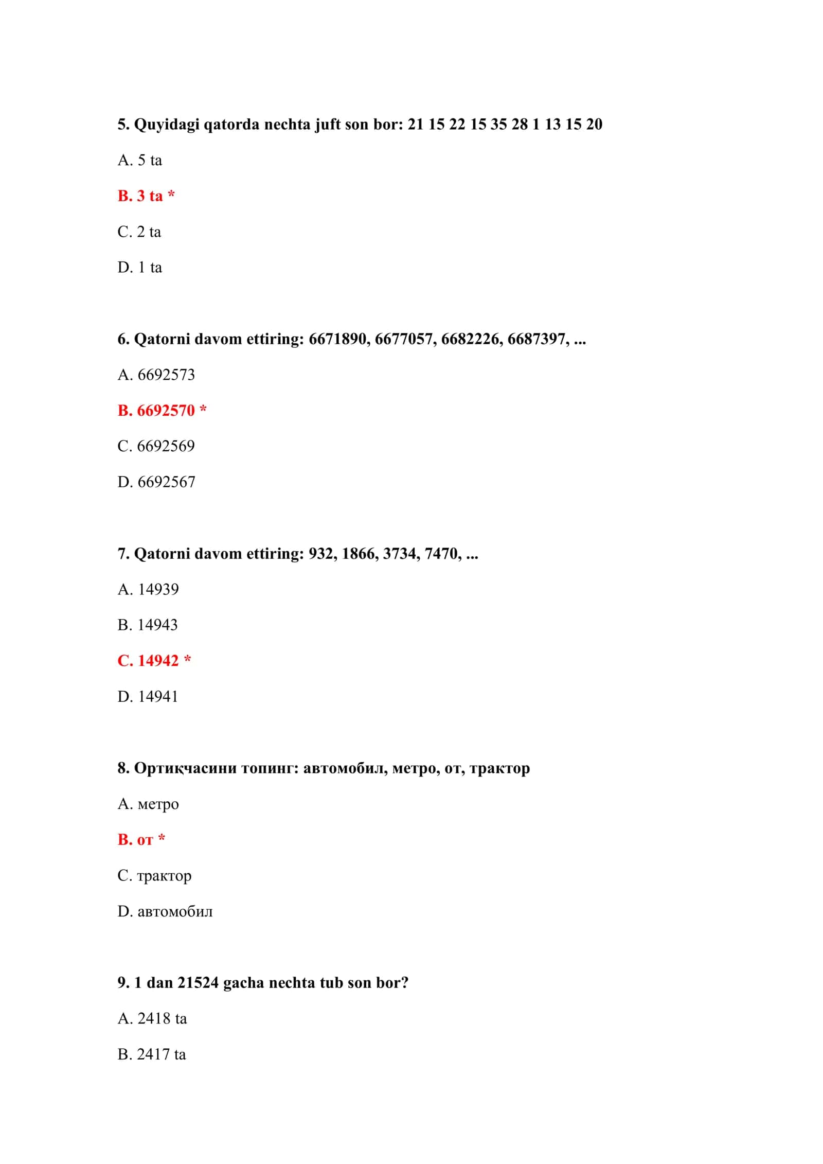 BOJXONA ISHGA KIRISH TESTLARI PDF 3