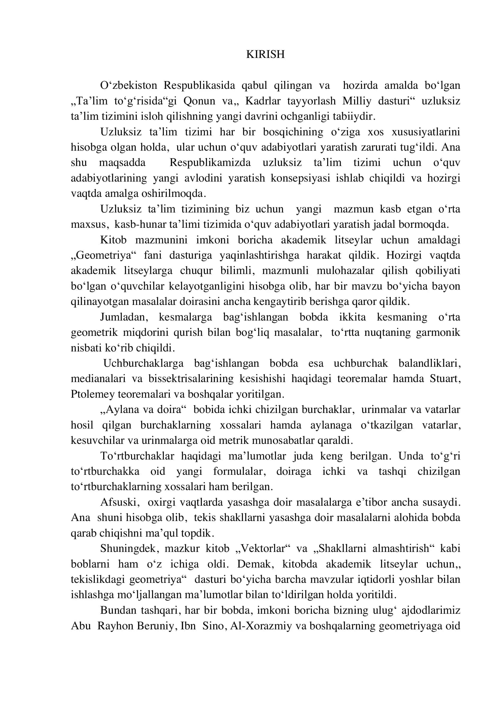 TEKISLIK VA UNING TURLI TENGLAMALARI 3