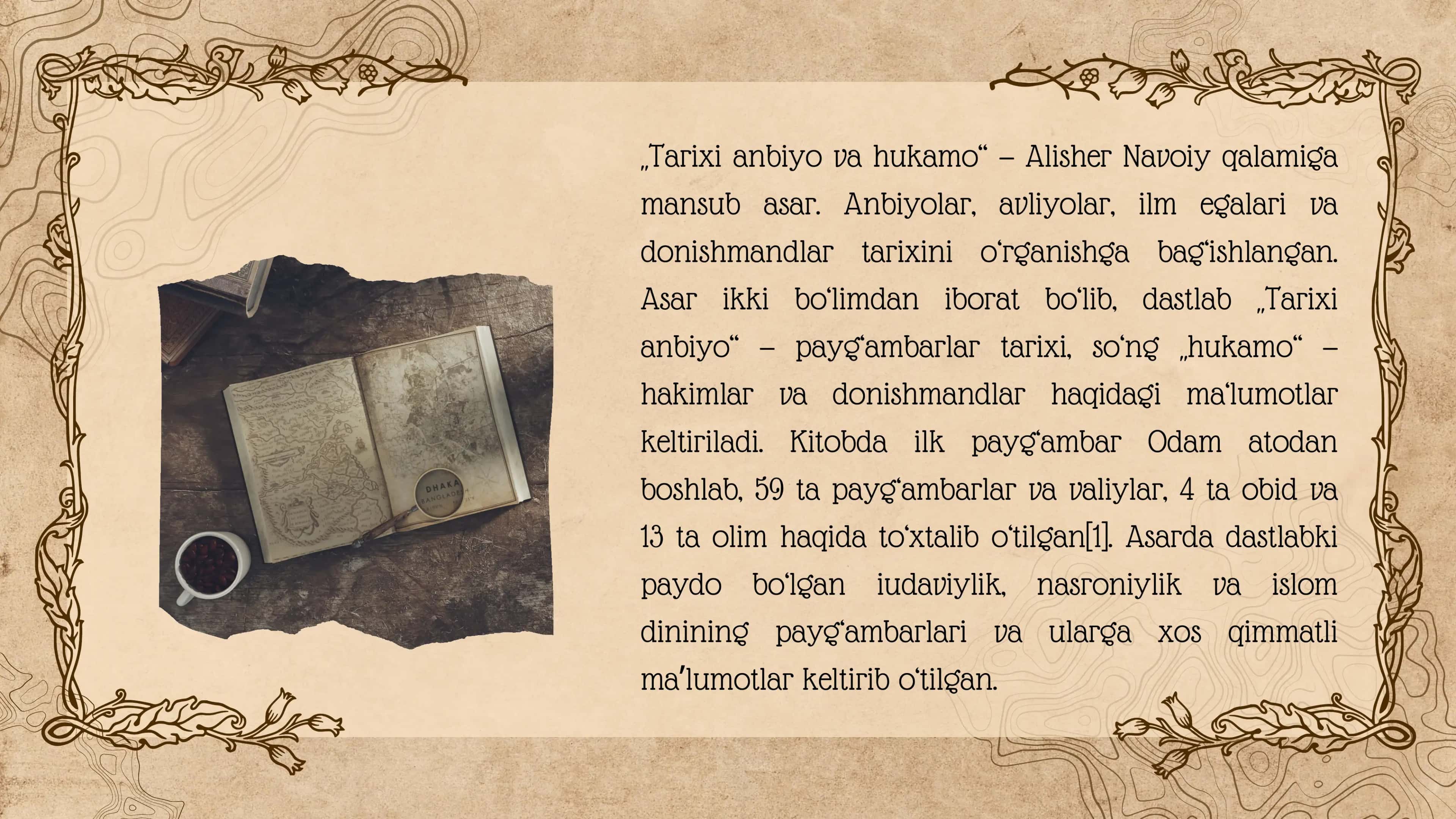 Tarixi anbiyo va hukamo asari Alisher Navoiy 3