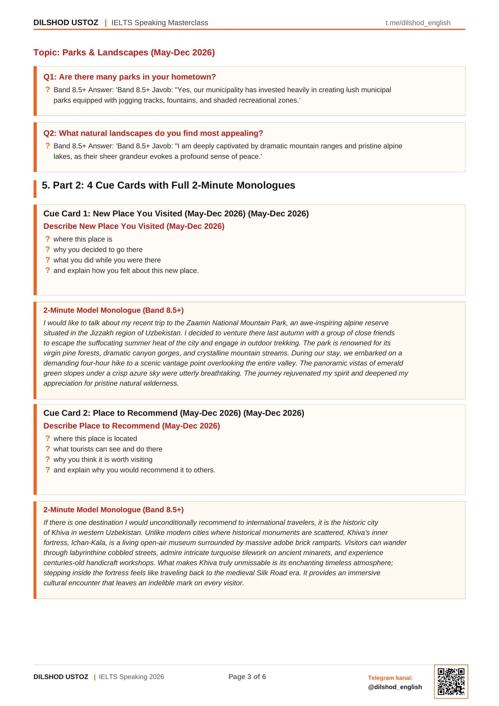 IELTS Speaking Masterclass lesson 3. 3