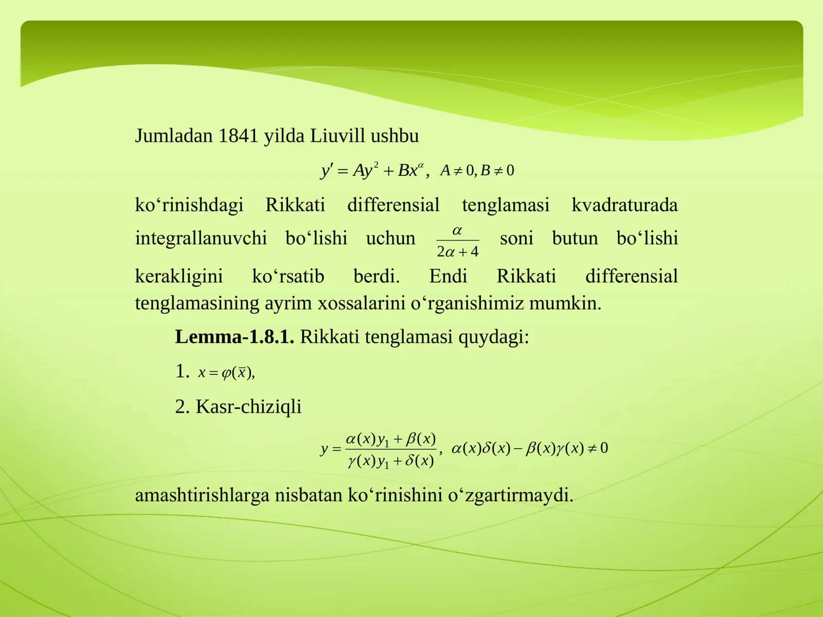 Rikkati differensial 3