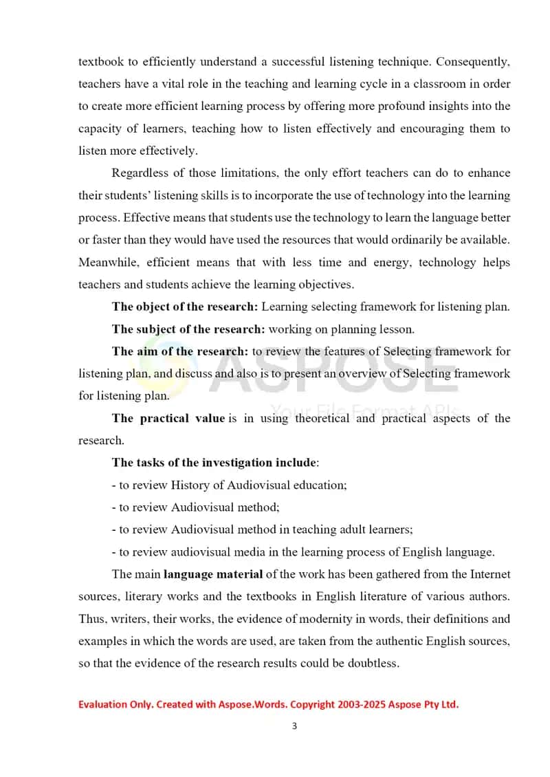 DEVELOPING LISTENING SKILLS 3
