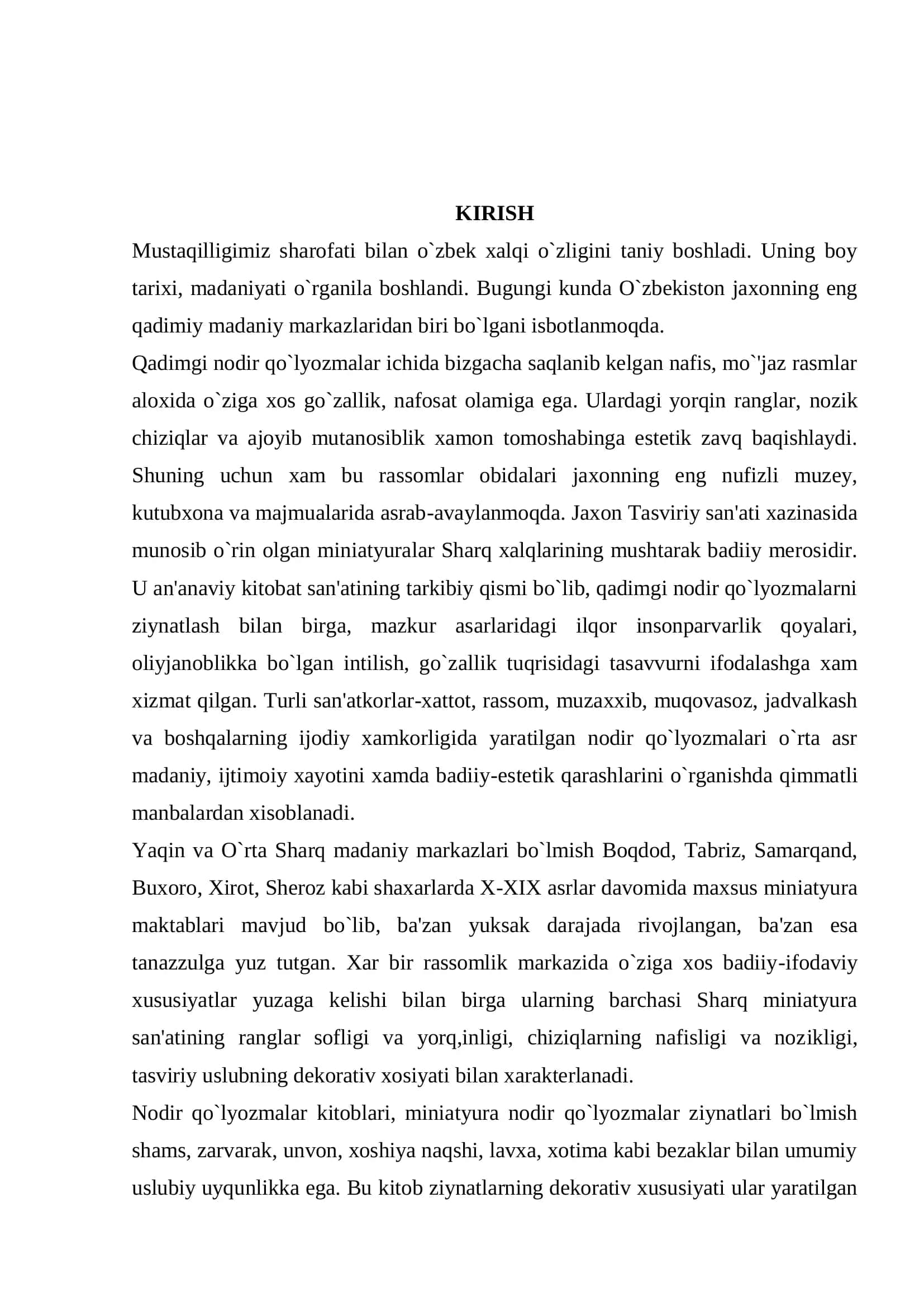 O’rta Osiyo Miniatyura Maktablari 3