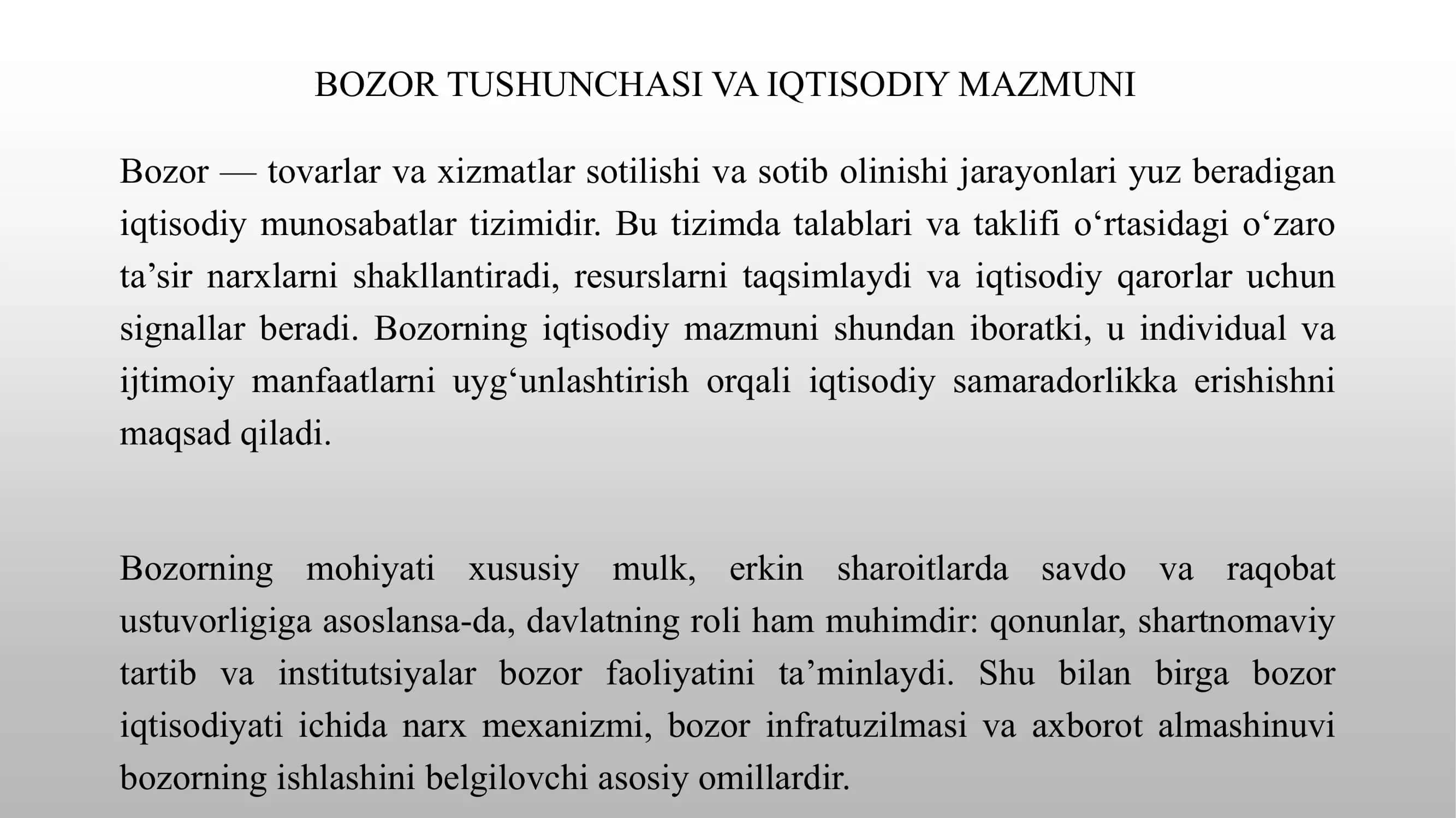 Bozorning Iqtisodiy 3