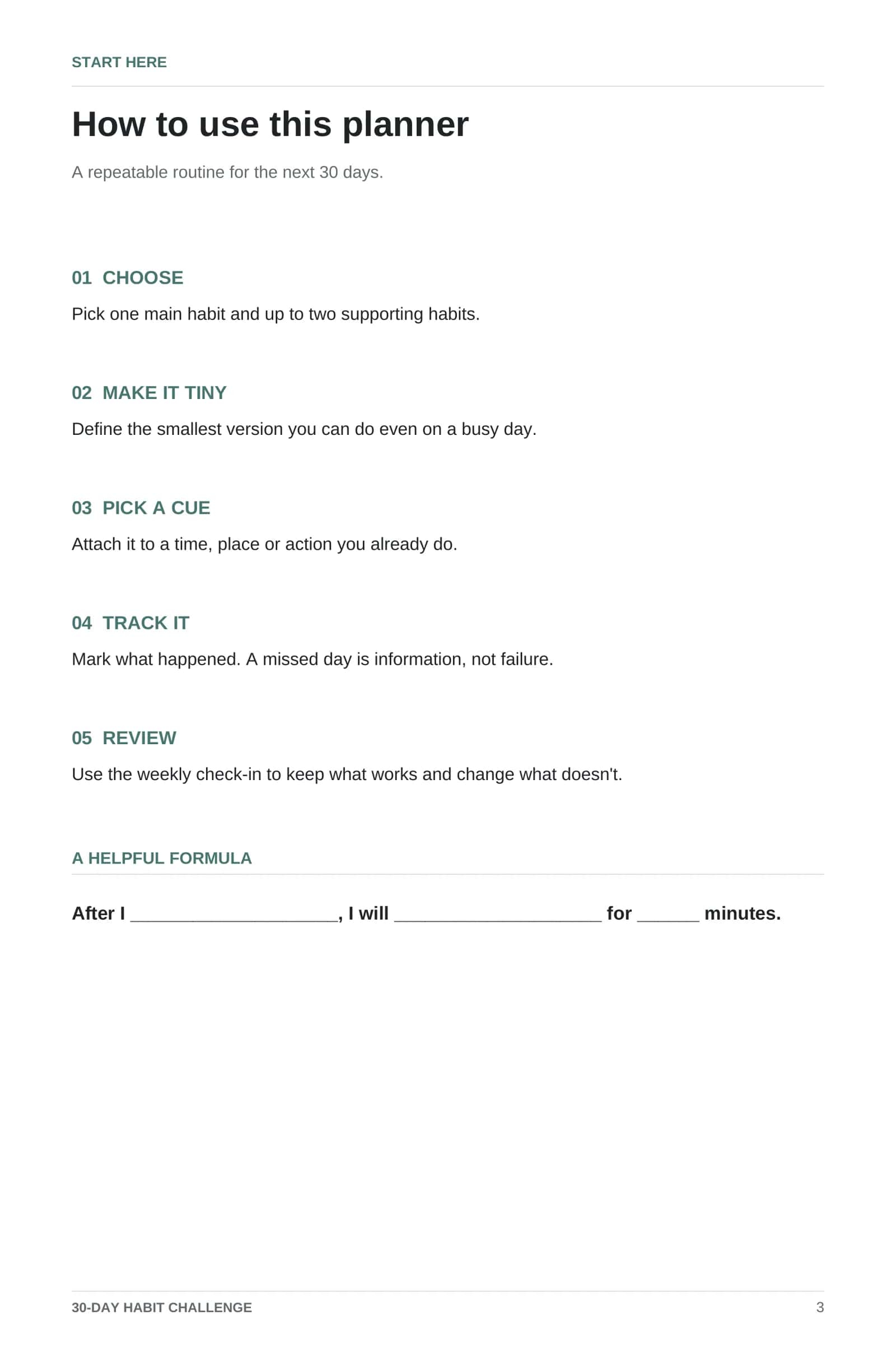 30-DAY HABIT CHALLENGE 3