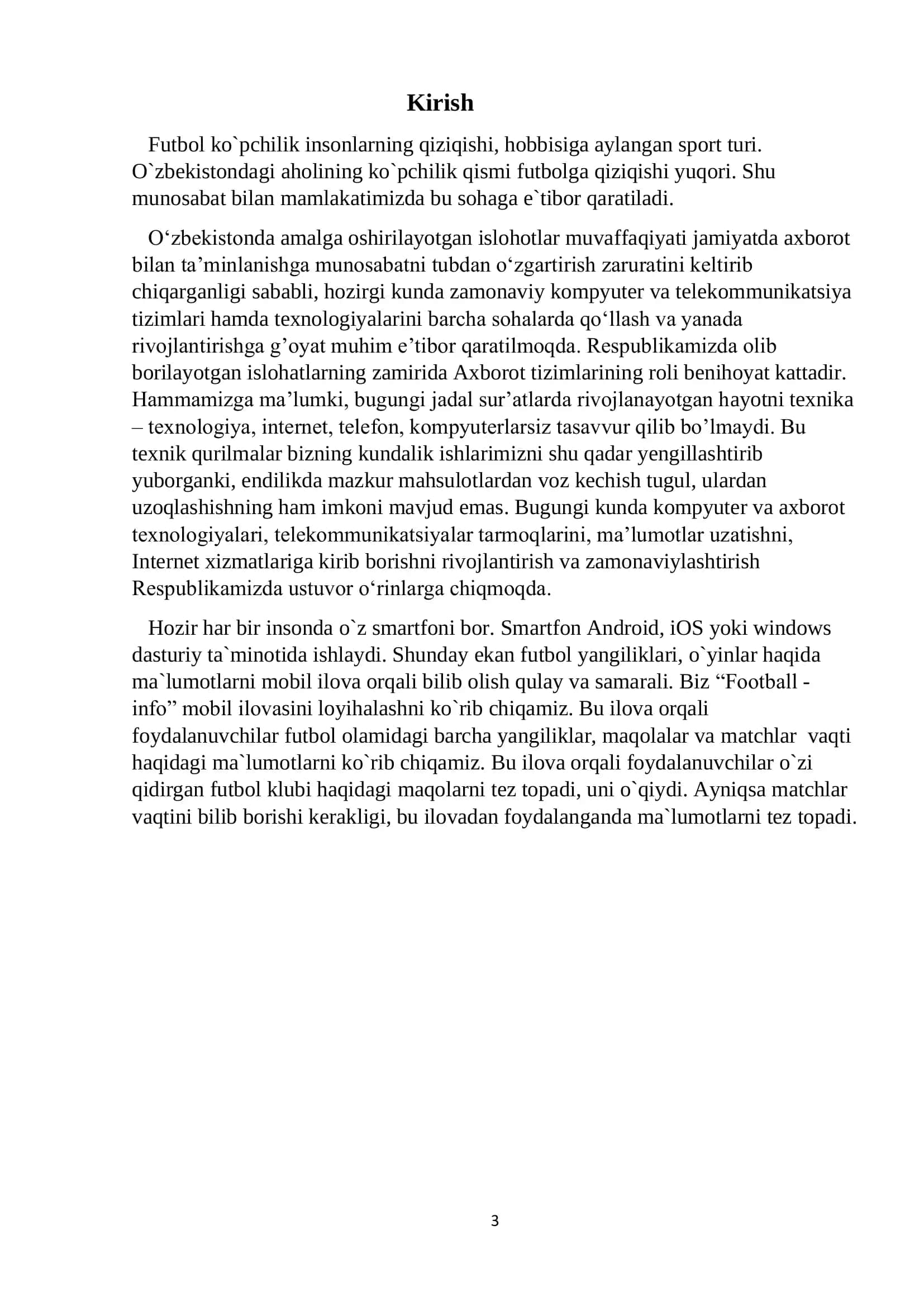 “Football - info” mobil ilovasini loyihalash 3
