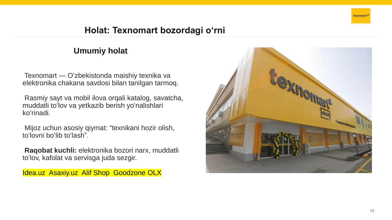 TEXNOMART marketing tahlili 3
