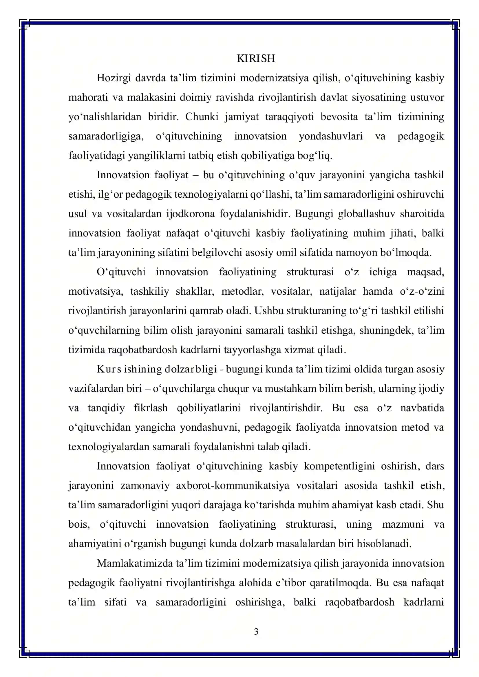 "O'qituvchi innovatsion faoliyatining strukturasi" 3